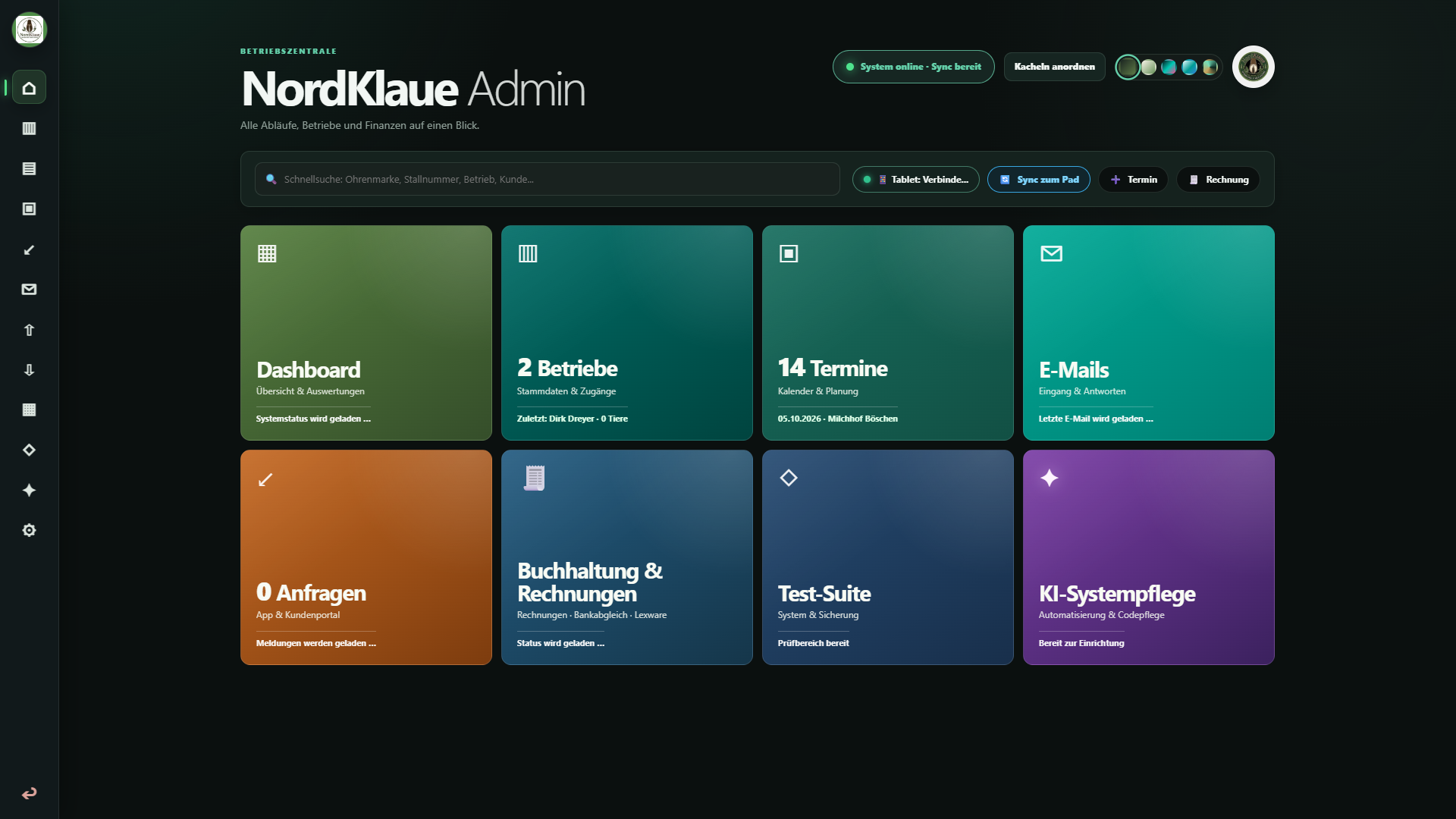 NordKlaue System Screenshot